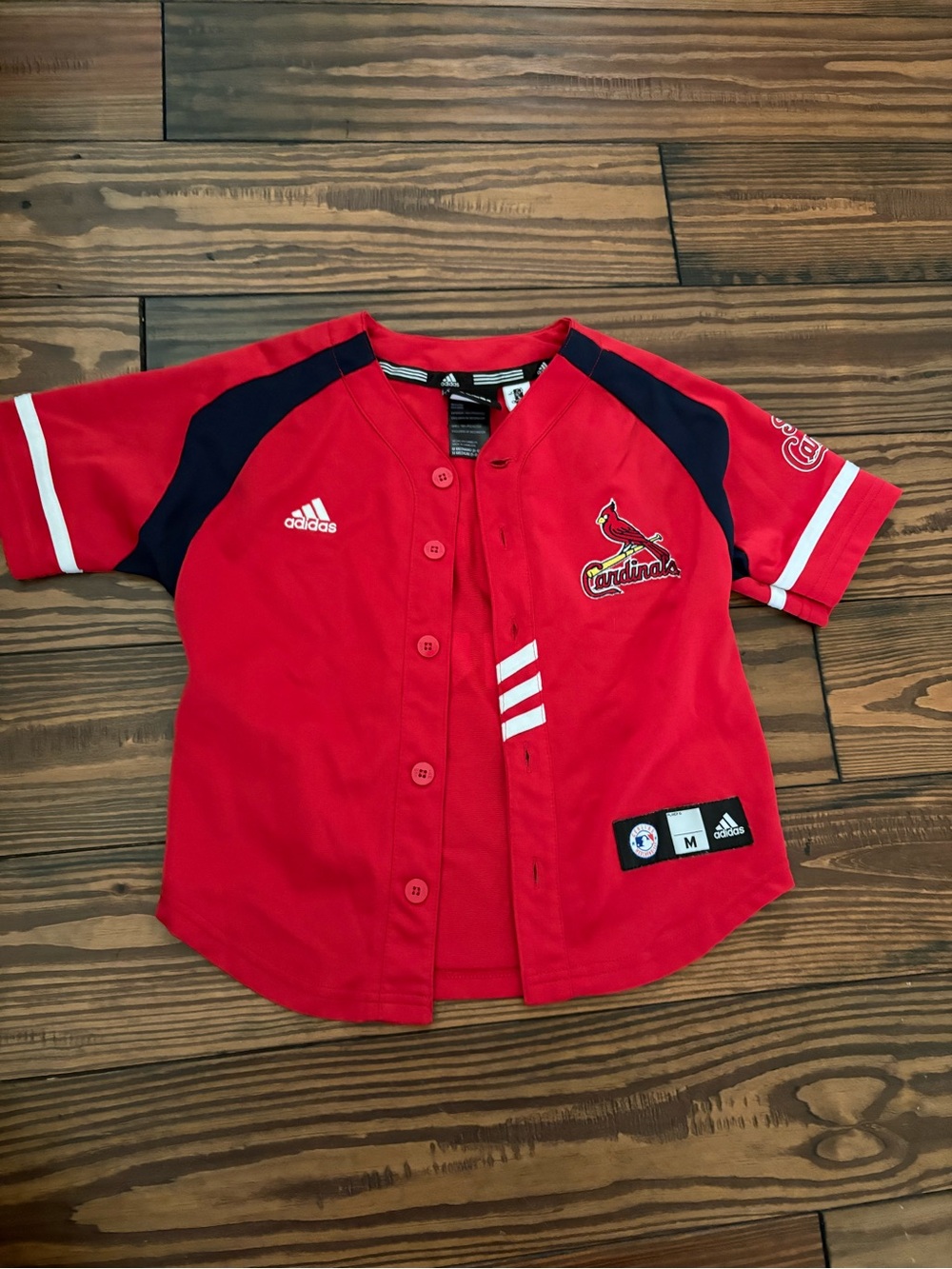 adidas Red and Navy Kids Cardinals Baseball Jersey Freese 23